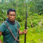 An Amazonian Cofán warrior in the Sucumbíos Province of Ecuador 2018